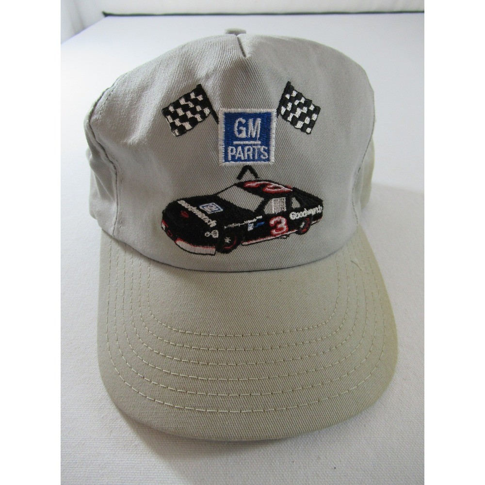 Vintage GM Goodwrench Parts Racing Embroidered Snapback Hat Gray